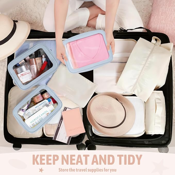 6PCS Clear Toiletry Bag, TSA Approved Travel Pouch - Image 6