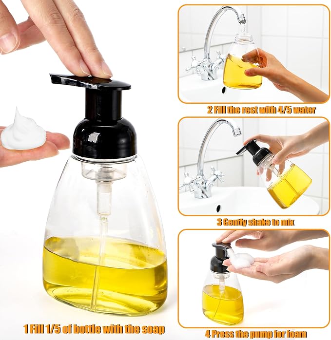 Bekith 12 Pack Foaming Hand Soap Dispenser, 10 Oz Liquid Soap Dispenser Empty - Image 3