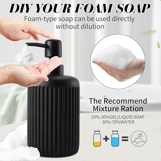 Black Resin Bathroom Accessories Set 5 Pcs, Bathroom Accessory Set Includes - Image 3