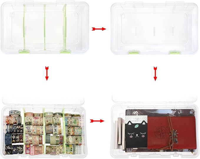 BTSKY Clear Plastic Dividing Storage Box - Image 3