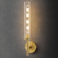 Brass Knurled Tube Wall Sconce by BlesULuk