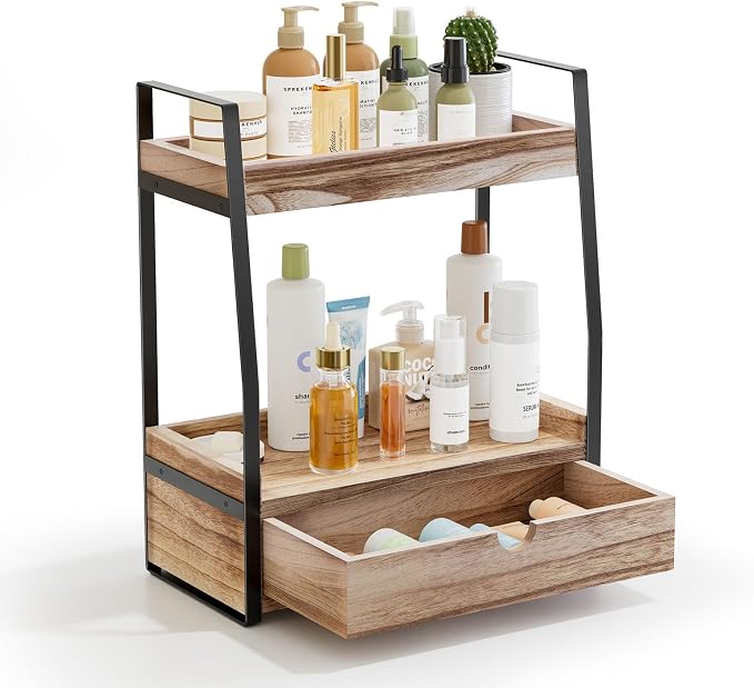 2-Tier Bathroom Organizer Countertop, Bathroom Sink Organizer Countertop by Boulphia