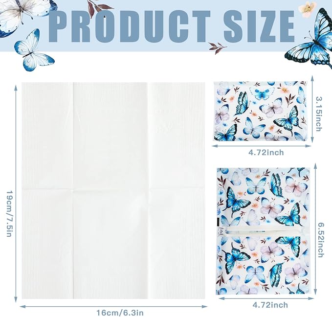 Geyee 50 Packs Tissue Travel Size Facial Paper Napkins Travel Packs Disposable - Image 2