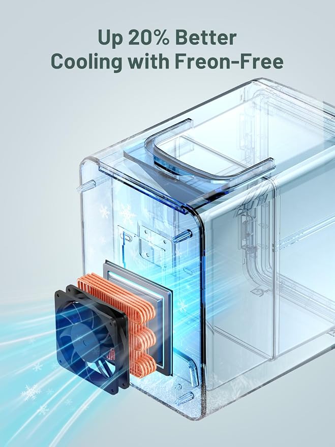KEENSTAR Mini Fridge, 6 Liter/8 Can Small Fridge, 110V AC/ 12V DC Cooler and - Image 6