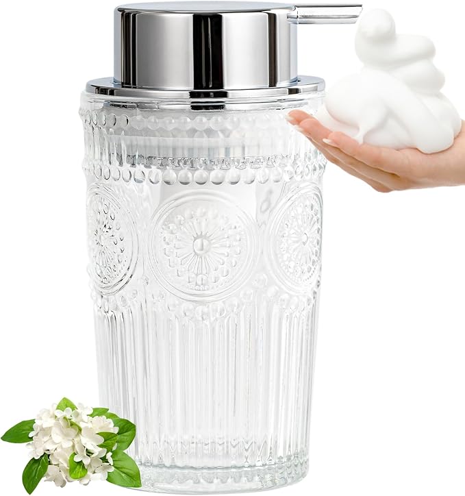 Glass Foaming Soap Dispenser by AZMOYAC
