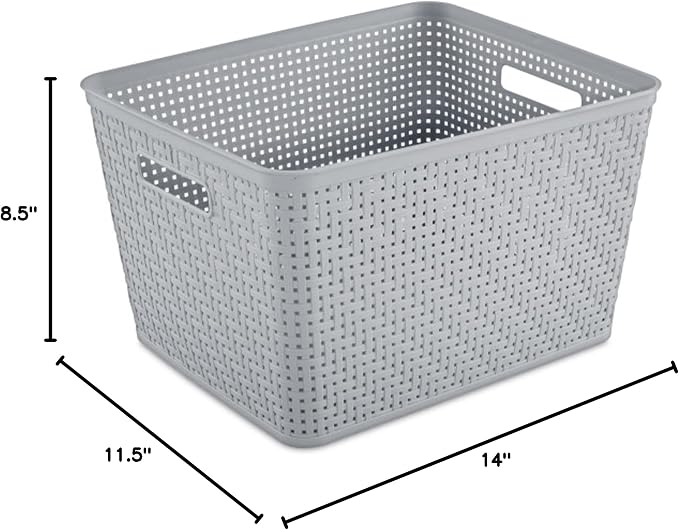 Sterilite 24 Pack Plastic Storage Bin Organization Containers, Tall Baskets - Image 10
