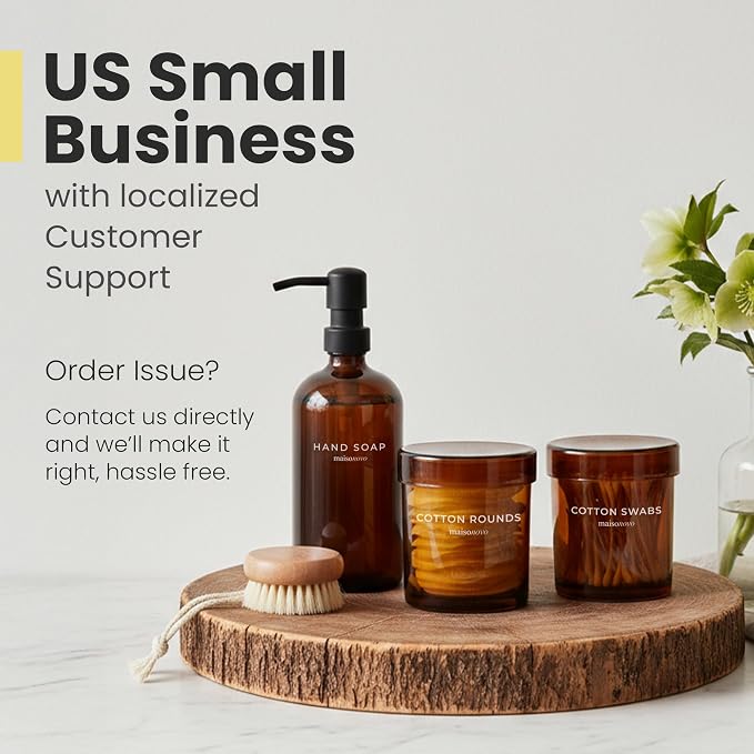 MaisoNovo Qtip Holder Bathroom Set – Airtight Glass Qtip Holder - Image 7