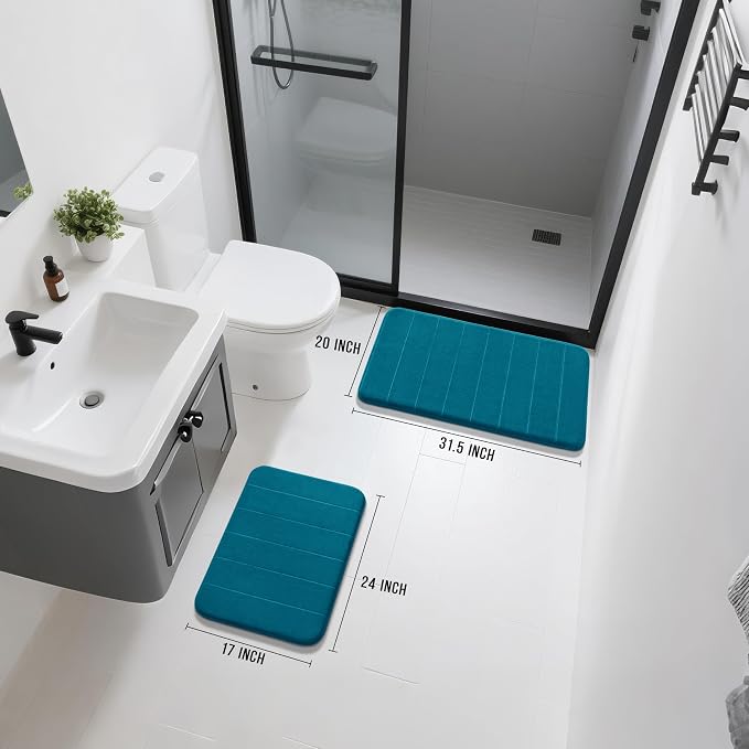 Yimobra Memory Foam Bathroom Rugs Sets 2 Piece - Image 2