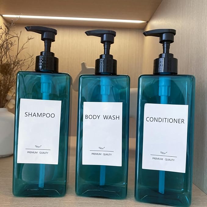 Shampoo and Conditioner Dispenser Set, 500ml Soap Dispenser 16.9oz Shower - Image 5