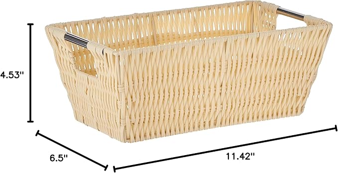 Whitmor Rattique Small Shelf Tote Latte - Image 8