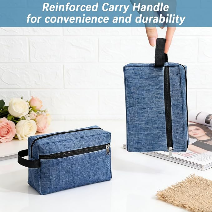 8 PCS Travel Toiletry Bag for Women and Men, Travel Pouch, Large Shaving Bag - Image 7