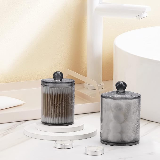 Tbestmax 4 Pack Qtip Holder 10-Ounce, 12-Ounce Bathroom Organizer Accessories - Image 4