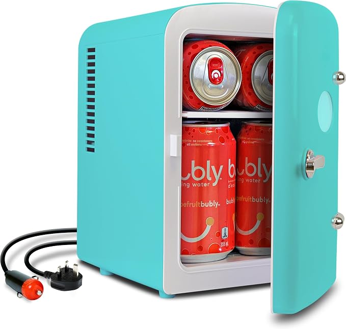 Koolatron Retro Mini Fridge 4 Liter Green Portable Refrigerator by Koolatron
