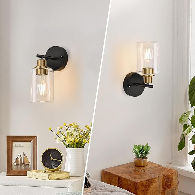 Set of 2 Wall Sconces for Bathroom, Bathroom Wall Lamp for Mirror Kitchen - Image 7