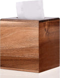 Tissue Box Cover Square, Acacia Wood Tissue Box Holder by KYDIFS