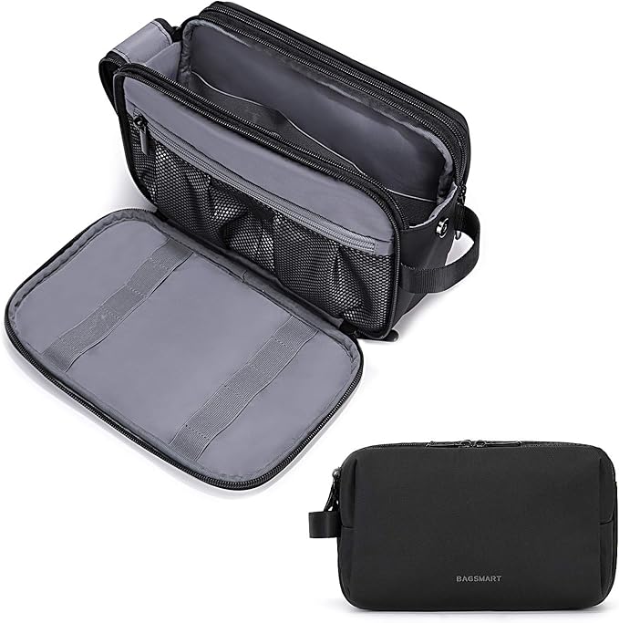 BAGSMART Toiletry Bag for Men, Travel Toiletry Organizer Dopp Kit by BAGSMART