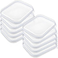 Sanwuta 10 Pcs Hard Zipper Case Clear Hard Pouches Plastic Zipper Pencil Box by Sanwuta