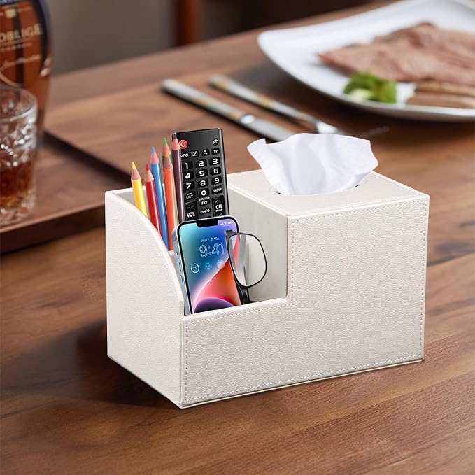 PU Leather Square Tissue Box Cover - Image 5
