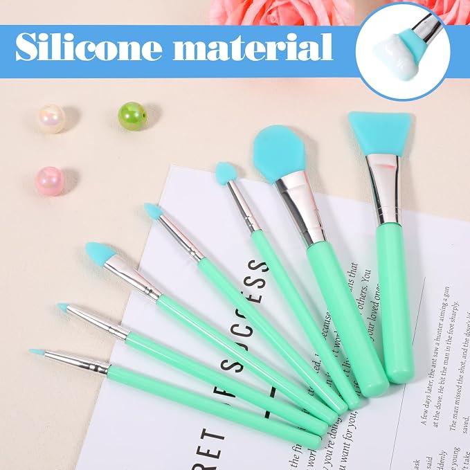 7PCS Silicone Brush Applicator Kit, Resin Brush Applicator UV Resin Brushes - Image 4