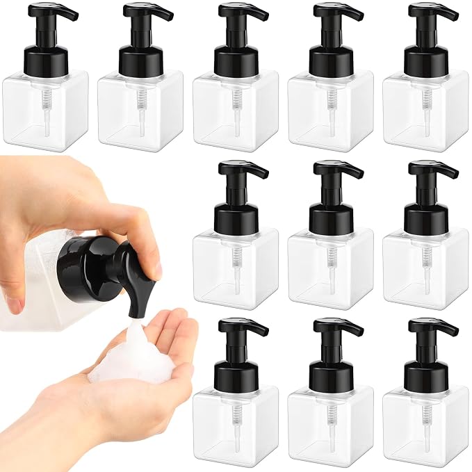 Domensi 12 Pcs Foam Pump Bottle Foaming Soap Dispenser Empty Travel Foaming by Domensi