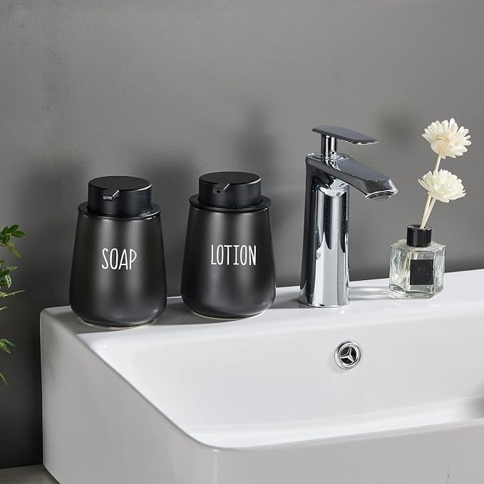 12Oz Black Soap Dispenser Set - Image 6