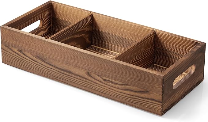 14 Inch Wood Bathroom Basket by Unknown