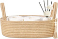 ABenkle Jute Rope Boho Storage Basket, Small Woven Bathroom Organizer, by ABenkle