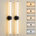 Bathroom Wall Sconces Set of 2 Hardwired Dimmable 5CCT LED Bathroom Light by Gednbo