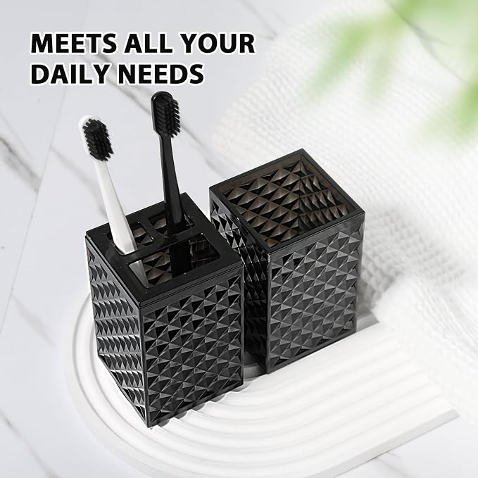 Black Bathroom Accessories Set, 4 Pack Matte Black Bath Accessory Sets Complete - Image 4