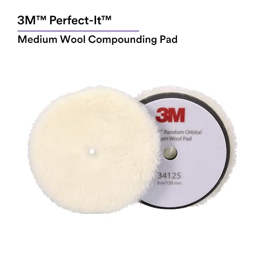 3M Perfect-It Random Orbital Medium Wool Compounding Pad, Orbital Pads - Image 2