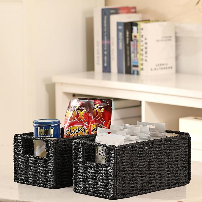 Vagusicc Wicker Storage Basket, Small Storage Baskets - Image 3