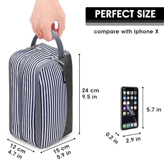 Toiletry Bag for Men Hanging Dopp Kit Water Resistant Shaving Bag Small - Image 2