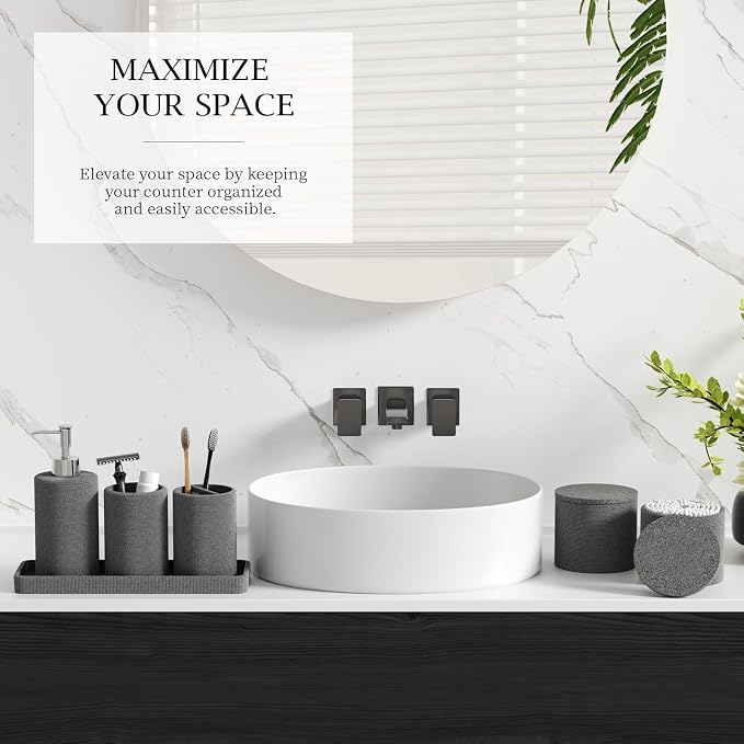 6-Piece Grey Bathroom Set - Image 6