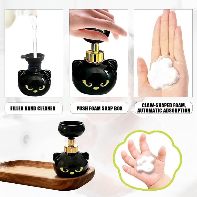 Cute Cat Paw Foam Soap Dispenser, Refillable Eco-Friendly Hand Soap Dispenser - Image 4