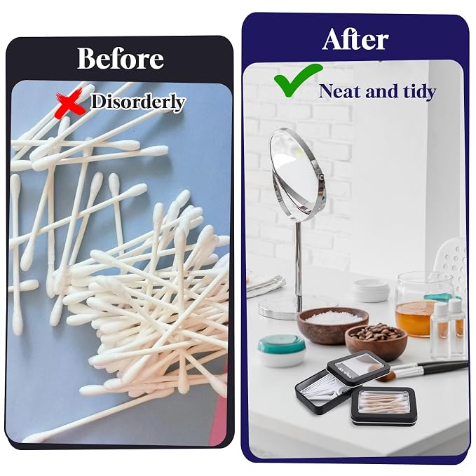 2Pcs Cotton Swab Holder for Travel, Portable Swab Case - Image 4