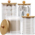 Tbestmax 4 Pack Qtip Holder Dispenser Cotton Ball, Cotton Swab, Floss - 12oz by Tbestmax