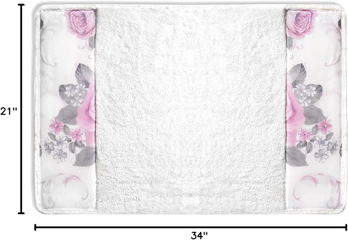Zahari Home Michelle Bathroom Rug Luxury Bath Rug Washable Beautiful Shower Mat - Image 5
