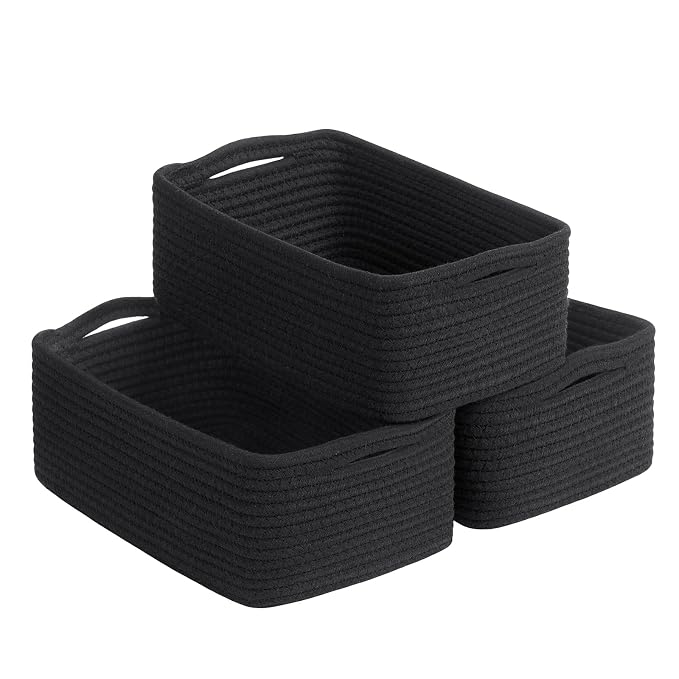 Goodpick Basket for Shelves, Woven Rope Storage for Shelves Closet Organizer by Goodpick