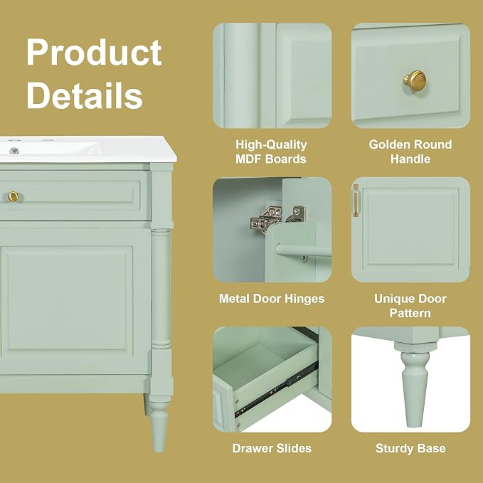 Harper & Bright Designs 36" Bathroom Vanity - Image 8