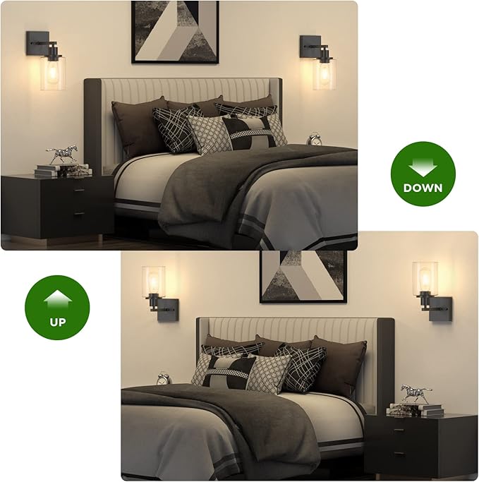 Licperron Black Vanity Wall Sconces Set of Two, Modern Sconces Wall Lighting - Image 5