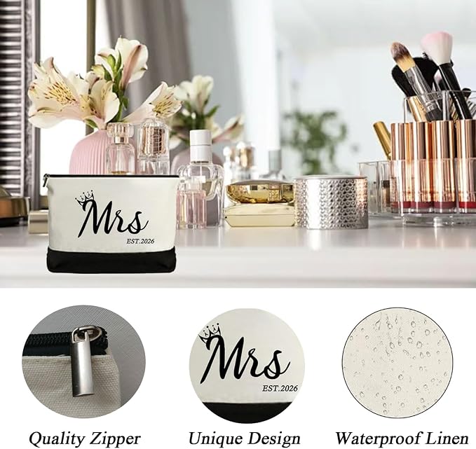 Mrs 2026 Bride Canvas Tote Bag, Gifts - Image 8