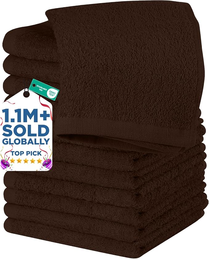 DAN RIVER 12 Pack Wash Cloths for Showering by DanRiver