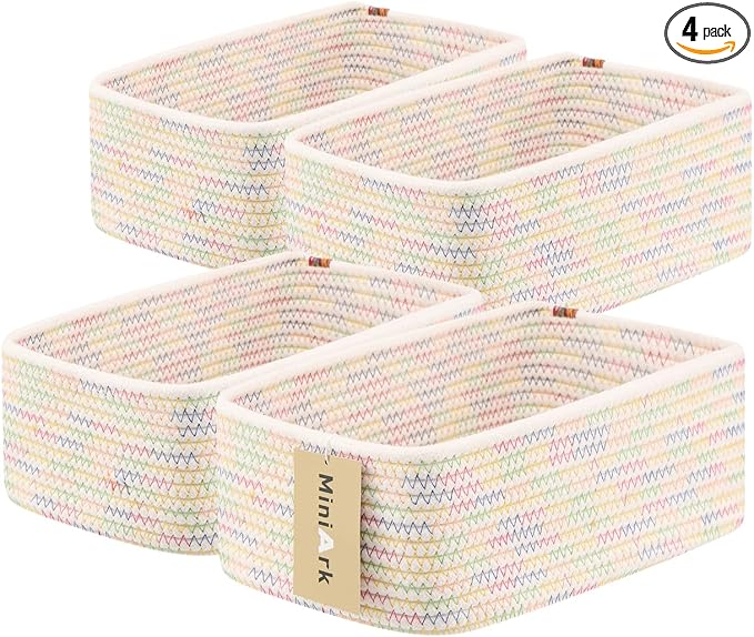 Small Storage Baskets for Organizing | Closet Organizer Bins | Shelf Toy Basket by MiniArkStorageBasketsHome