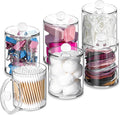 6 Pack Qtip Holder, Canister Apothecary Jar Set, Bathroom Jars by XIPENGKEJI
