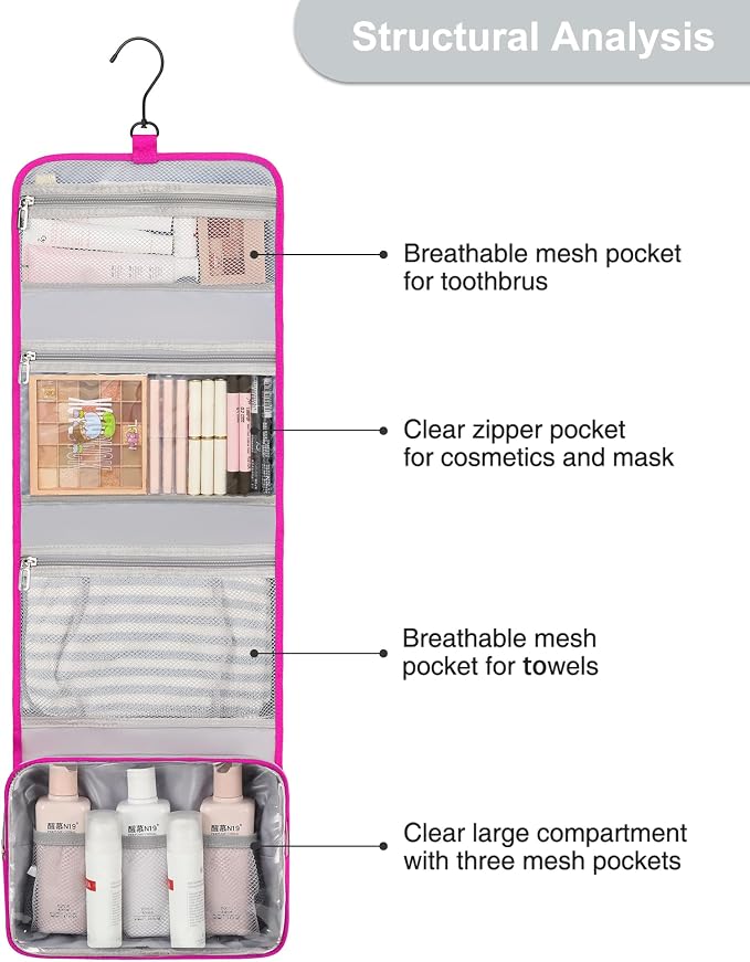 Relavel HangingTravel Toiletry Bag - Image 8