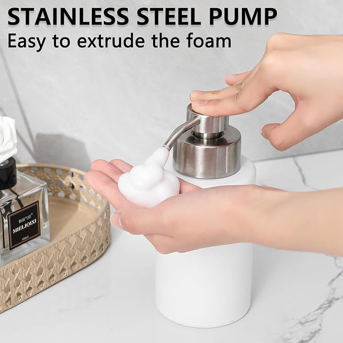 Foaming Soap Dispenser Set, 12 Oz Glass Hand Soap Dispenser - Image 5