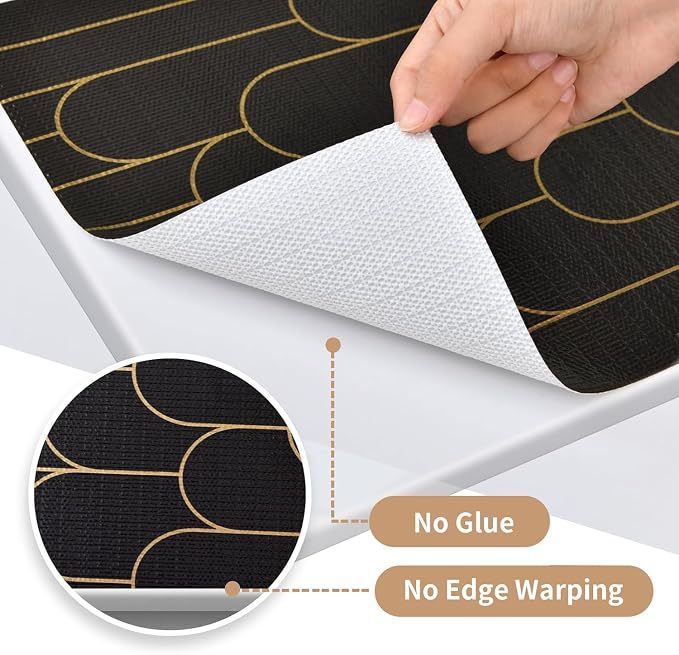 Shelf Liners for Kitchen Cabinets Drawer Liner 17.5in x 30FT Non Adhesive Black - Image 8
