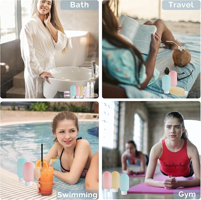 20 Pack Travel Bottles Set for Toiletries, TSA Approved Leak Proof Travel Size - Image 6
