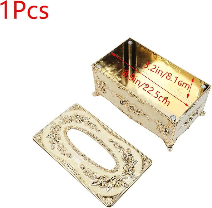 Geesatis Tissue Box Cover, Rectangle Tissue Box Holder, Rectangular Napkin - Image 2