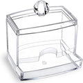10oz Clear Acrylic Small Qtip Holder, Swab Dispenser Cotton Ball Jars Bathroom by MOSIKER